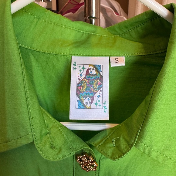 Queen Of Sparkle green shamrock poof sleeve dress - Picture 6 of 6